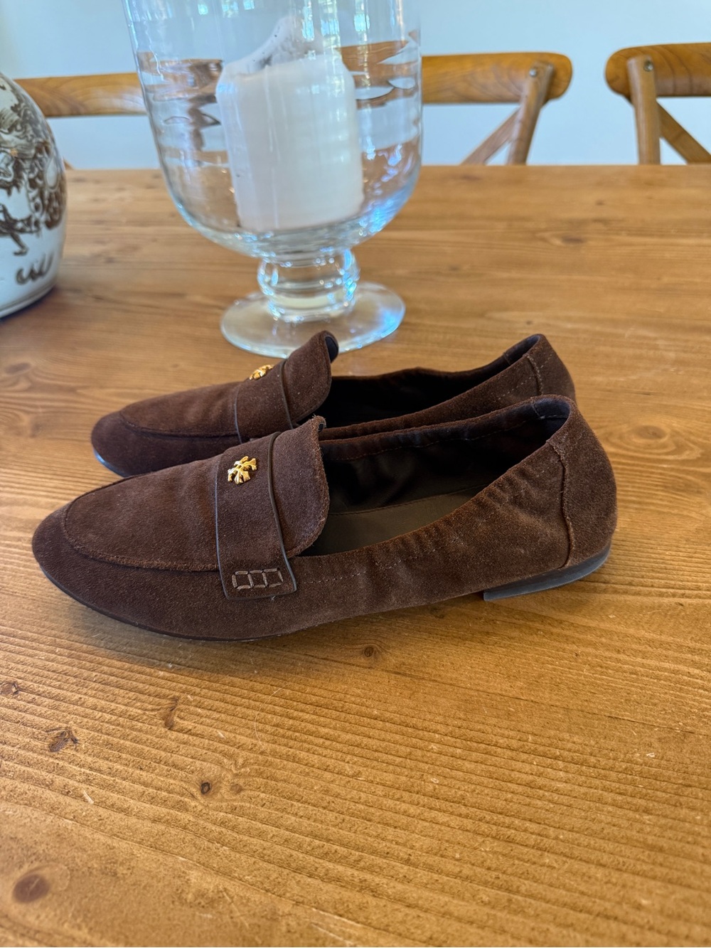 Tory Burch Dark Cocoa Brown Suede Loafer - Size 9 - Picture 5 of 6
